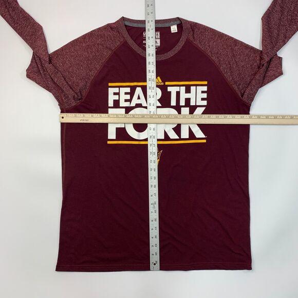 Adidas T Shirt Mens XL Extra Large Maroon Climalite Fear The Fork Ultimate Tee - Picture 8 of 12